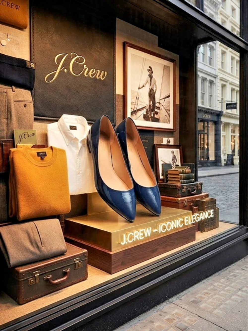 J.Crew Verona ballet flats in Italian patent leather Blue